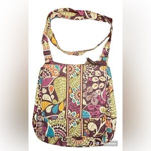 VERA BRADLEY Mailbag -Plum Crazy-Crossbody Purse Bag, RETIRED